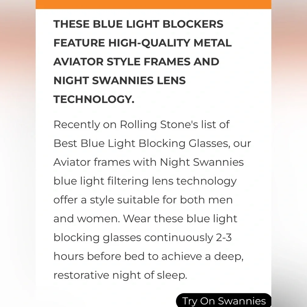 Swanwick Large Aviator Glasses Night Blue Light Blocking - Picture 4 of 16